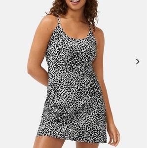 Outdoor Voices Exercise Dress-Snow Leopard-Small